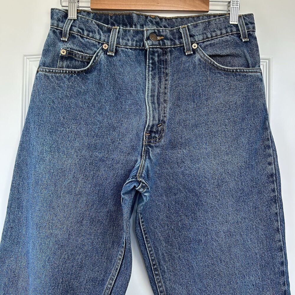 Vtg 1996 USA Levis 550 Blue Jeans Mens 33x32 Relaxed Fit Tapered Leg Orange Tab